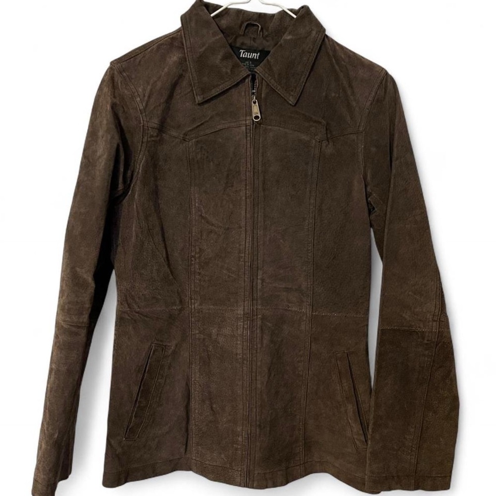 Taunt Dark Brown Leather Jacket for Women